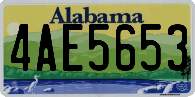 AL license plate 4AE5653