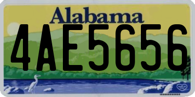 AL license plate 4AE5656