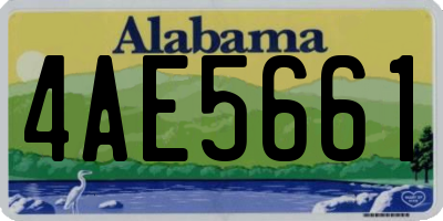 AL license plate 4AE5661