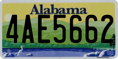 AL license plate 4AE5662
