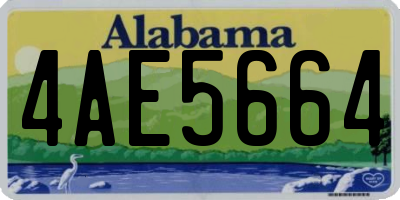 AL license plate 4AE5664