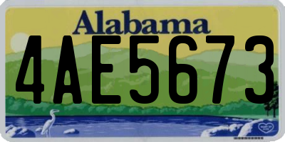 AL license plate 4AE5673