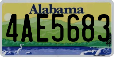 AL license plate 4AE5683