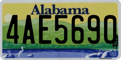 AL license plate 4AE5690