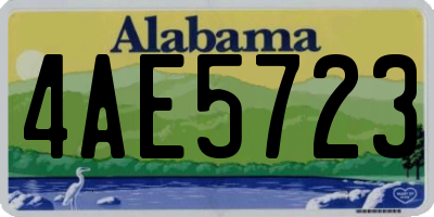 AL license plate 4AE5723