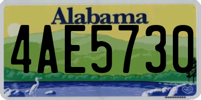 AL license plate 4AE5730