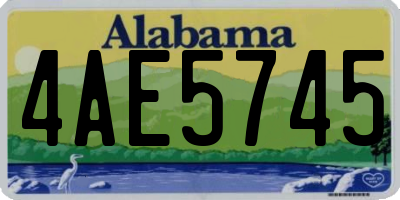 AL license plate 4AE5745
