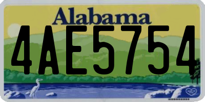 AL license plate 4AE5754