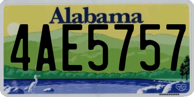 AL license plate 4AE5757