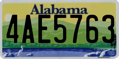 AL license plate 4AE5763