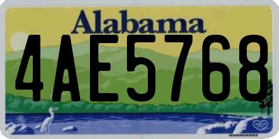 AL license plate 4AE5768