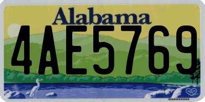 AL license plate 4AE5769