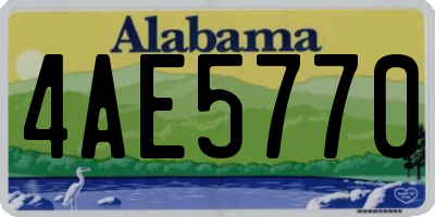 AL license plate 4AE5770