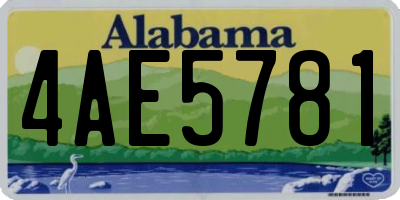 AL license plate 4AE5781