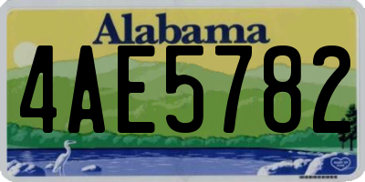 AL license plate 4AE5782