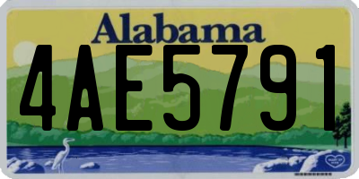 AL license plate 4AE5791