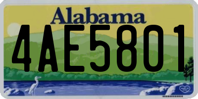 AL license plate 4AE5801
