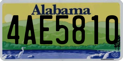 AL license plate 4AE5810