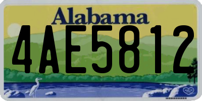 AL license plate 4AE5812