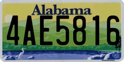 AL license plate 4AE5816