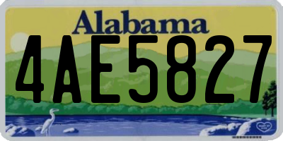 AL license plate 4AE5827