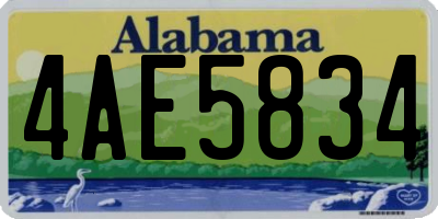 AL license plate 4AE5834