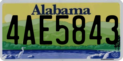 AL license plate 4AE5843