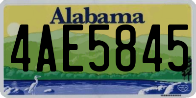 AL license plate 4AE5845