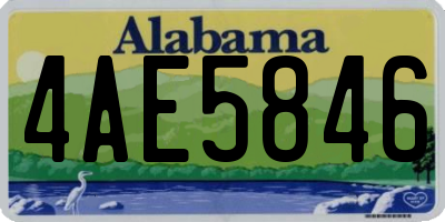 AL license plate 4AE5846