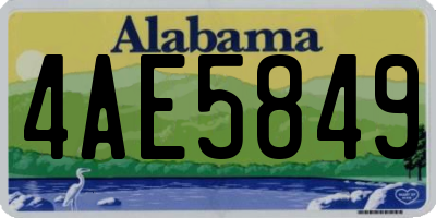 AL license plate 4AE5849