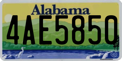 AL license plate 4AE5850