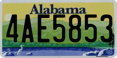 AL license plate 4AE5853