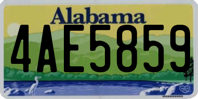 AL license plate 4AE5859