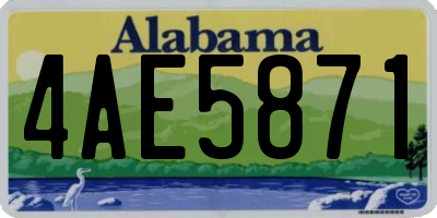 AL license plate 4AE5871