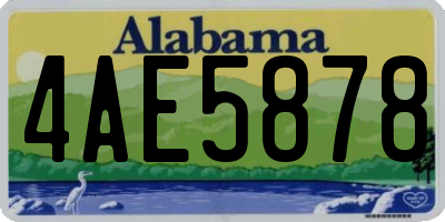 AL license plate 4AE5878