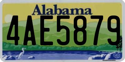 AL license plate 4AE5879
