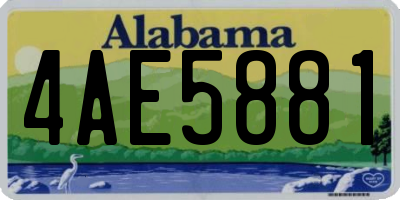 AL license plate 4AE5881