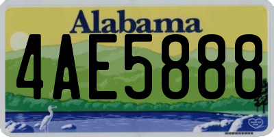 AL license plate 4AE5888