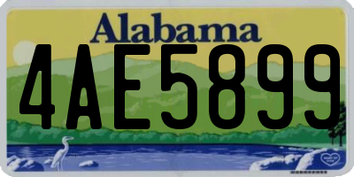 AL license plate 4AE5899