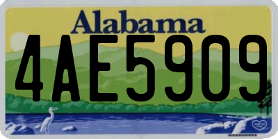 AL license plate 4AE5909