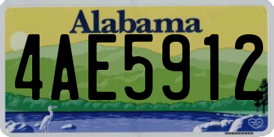 AL license plate 4AE5912