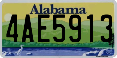 AL license plate 4AE5913