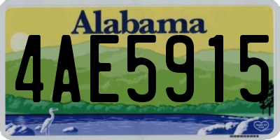 AL license plate 4AE5915