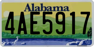 AL license plate 4AE5917
