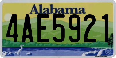 AL license plate 4AE5921