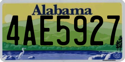 AL license plate 4AE5927