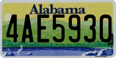 AL license plate 4AE5930