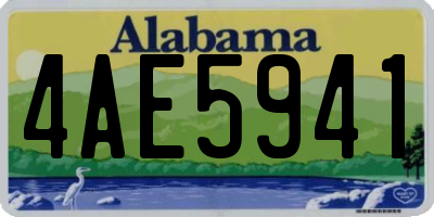 AL license plate 4AE5941