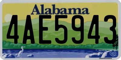 AL license plate 4AE5943
