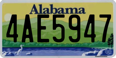 AL license plate 4AE5947